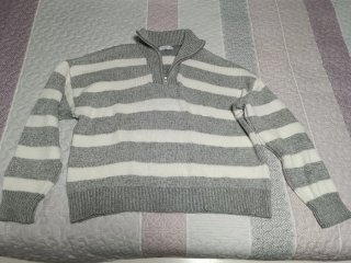Jersey de rayas con cremallera