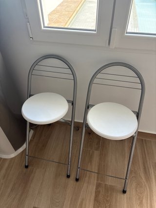 Set de 2 Taburetes de Cocina Plegables