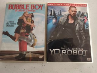 Lote 2 Películas DVD: Bubble Boy y Yo, Robot