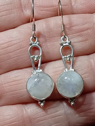 Pendientes Plata Ley piedra luna