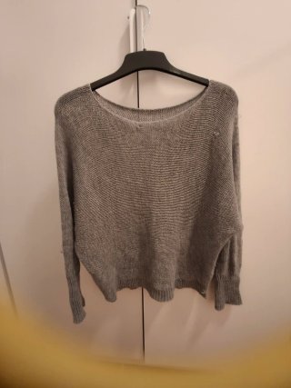 Jersey gris manga murciélago talla única