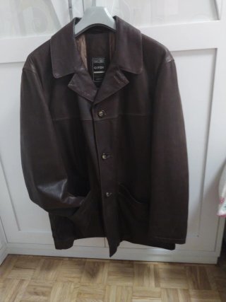 Chaquetón de piel marrón Gitor