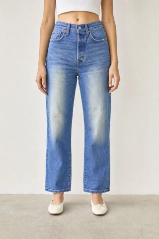 Levi's Ribcage Straight Ankle azul mujer W24 L27