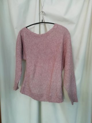 Jersey Bershka Lila Jaspeado asimétrico Talla M