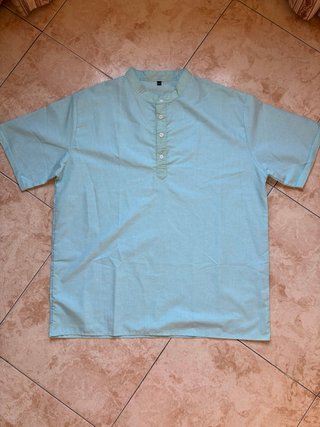 Camisa Azul Celeste de Manga Corta
