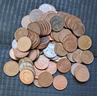 Lote de 82 monedas de 1 penique