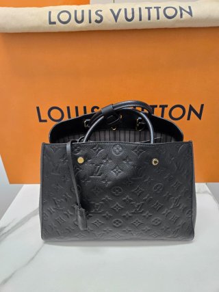 Borsa Louis Vuitton montaigne GM Nera con Ricevuta