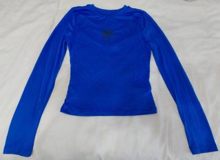 Camiseta manga larga azul eléctrica