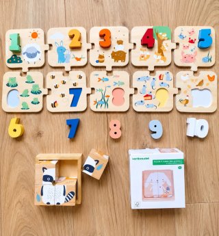 2 Juegos Educativos de Madera Vertbaudet
