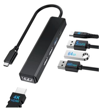 Hub USB-C 5 en 1 con HDMI 4K y PD 100W NUEVO