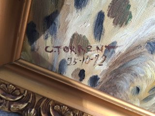 Cuadro al óleo firmado C. Torrent (1972)
