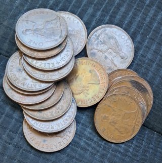 Lote de 20 monedas de 1 penique