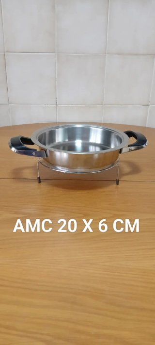 Olla AMC 20x6 cm Acero inoxidable