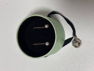 Pendientes TOUS alargadores perla y cadena