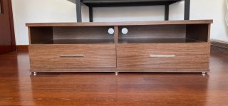 Mueble aparador madera y cristal