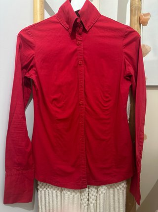 Camisa básica vintage roja