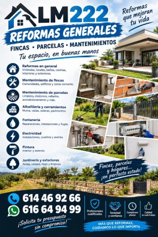Reformas, reparaciones, mantenimientos