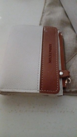 Portafoglio ENDAYCON bianco e marrone