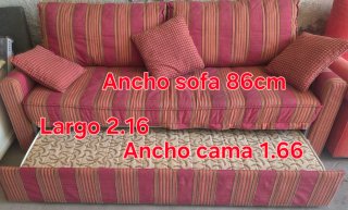 Sofá Cama con Estampado de Rayas
