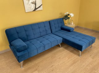 Sofá Azul de Tela