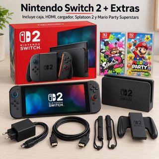 Nintendo Switch 2 con 2 Juegos y protector