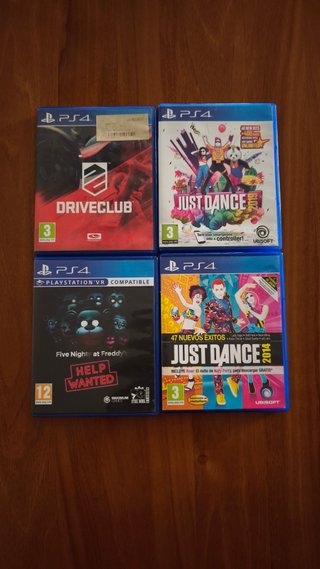 Lote 4 Videojuegos PS4 (PlayStation 4)