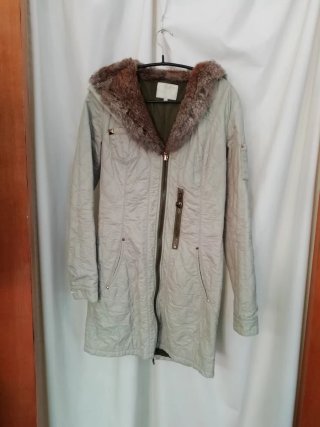 Chaquetón Met Color Champagne Talla M