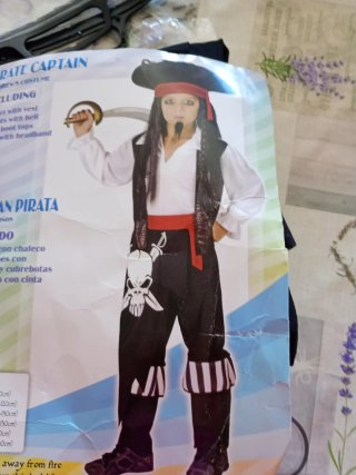 Disfraz Pirata Capitán Niño Talla Única