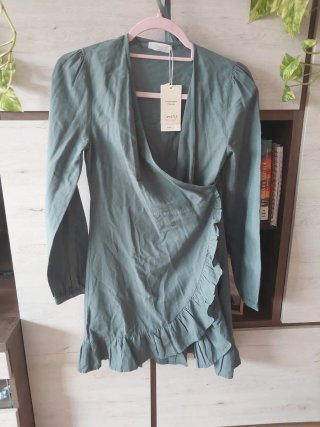 Vestido Mango verde S