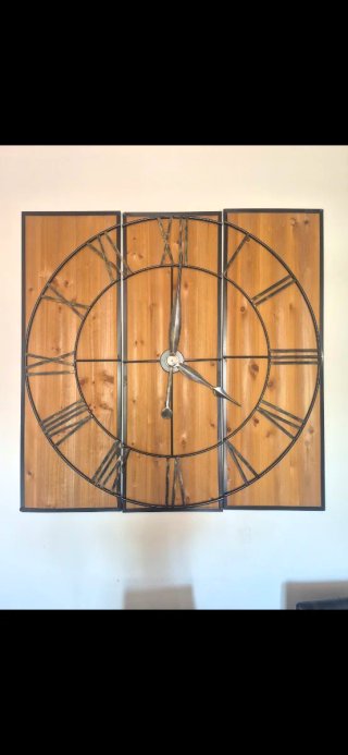 Reloj de Pared Grande Estilo Industrial