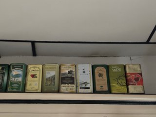 Juego 17 latas aceite oliva antiguas