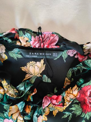 Vestido Zara Estampado Floral Talla XL