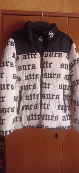 Cazadora SNRS Blanca y Negra Talla S