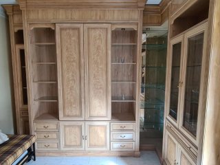 Mueble de Salón Modular de Madera Maciza