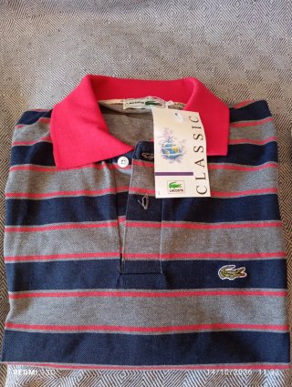 Camisa Polo Lacoste Rayas Hombre XL