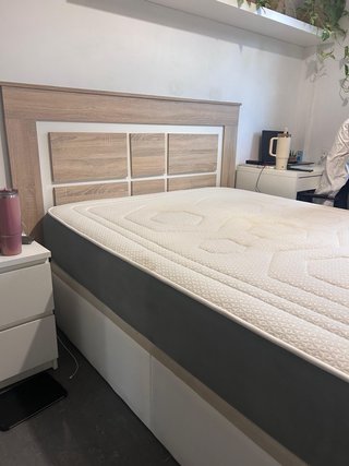 Cama nido con colchón y respaldo