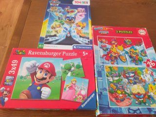 Lote Puzzles Super Mario, Patrulla Canina, Superth