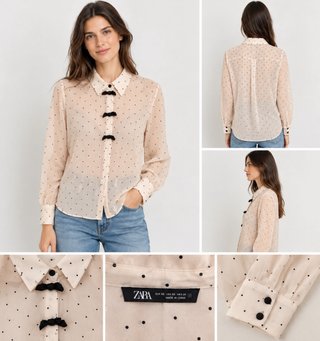 Blusa de lunares Zara nueva a estrenar