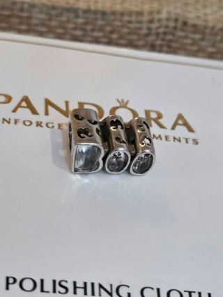 Pandora Charm boo Plata y Cristales