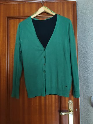 Chaqueta larga verde Amichi