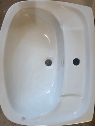 Lavabo de cerámica blanco