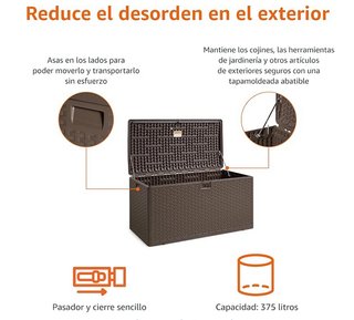 Arcón Exterior Amazon Basics 375 L