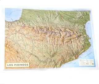 Mapa en Relieve de los Pirineos 68x48cm