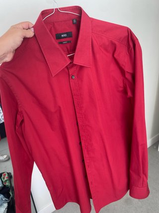 Camisa Hugo Boss Roja Talla 42