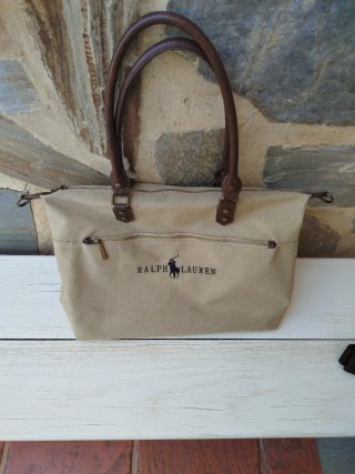 Bolso de loneta Ralph Lauren beige