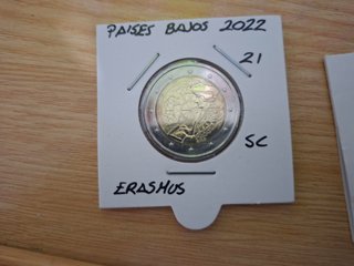 Moneda 2 Euros Países Bajos 2022 Erasmus