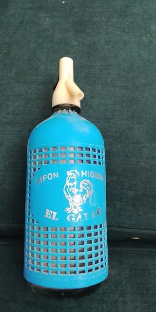 Botella Sifón El Gallo Antigua