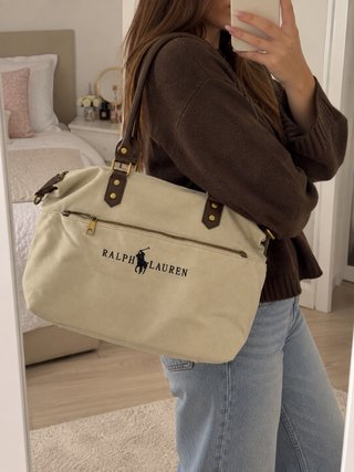 Bolso Ralph Lauren Beige y Marrón