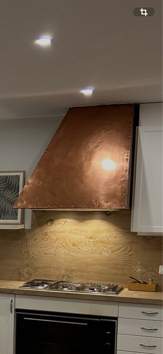 Campana de cocina de cobre