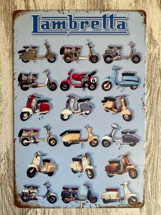 (758) Cartel Metálico Lambretta